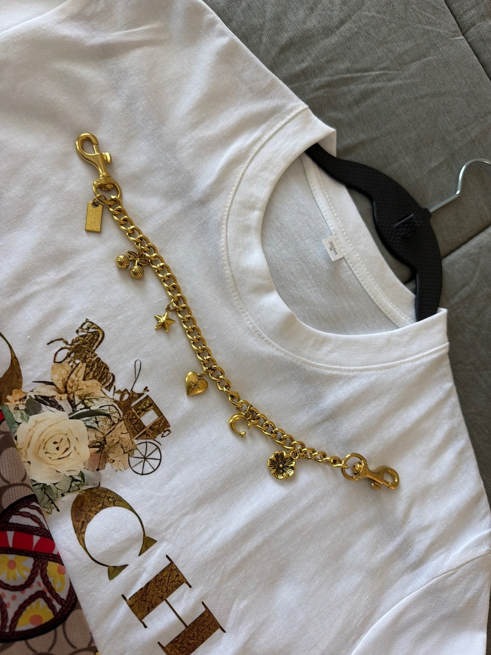 Gold Charm Purse Chain- Women's Accessory